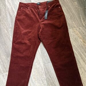 Jones New York Corduroy Pants in Deep Burgundy